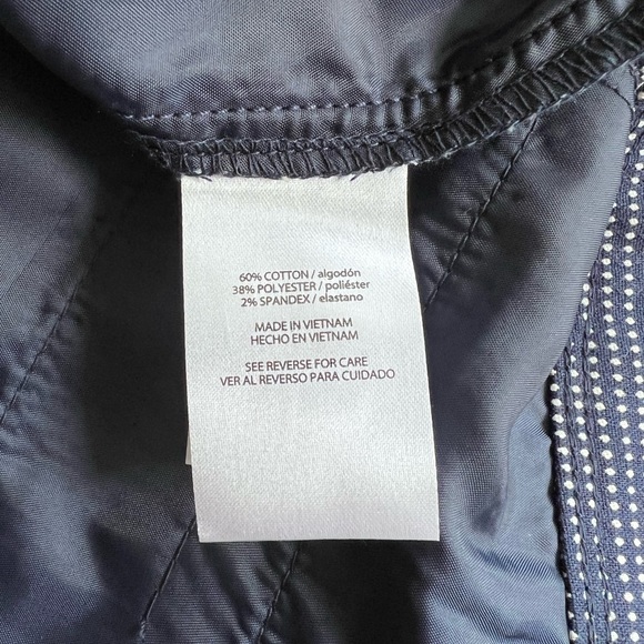 The Limited Polka Dot Navy Blue and White Tailored Shorts Summer Size 6 - Picture 10 of 12